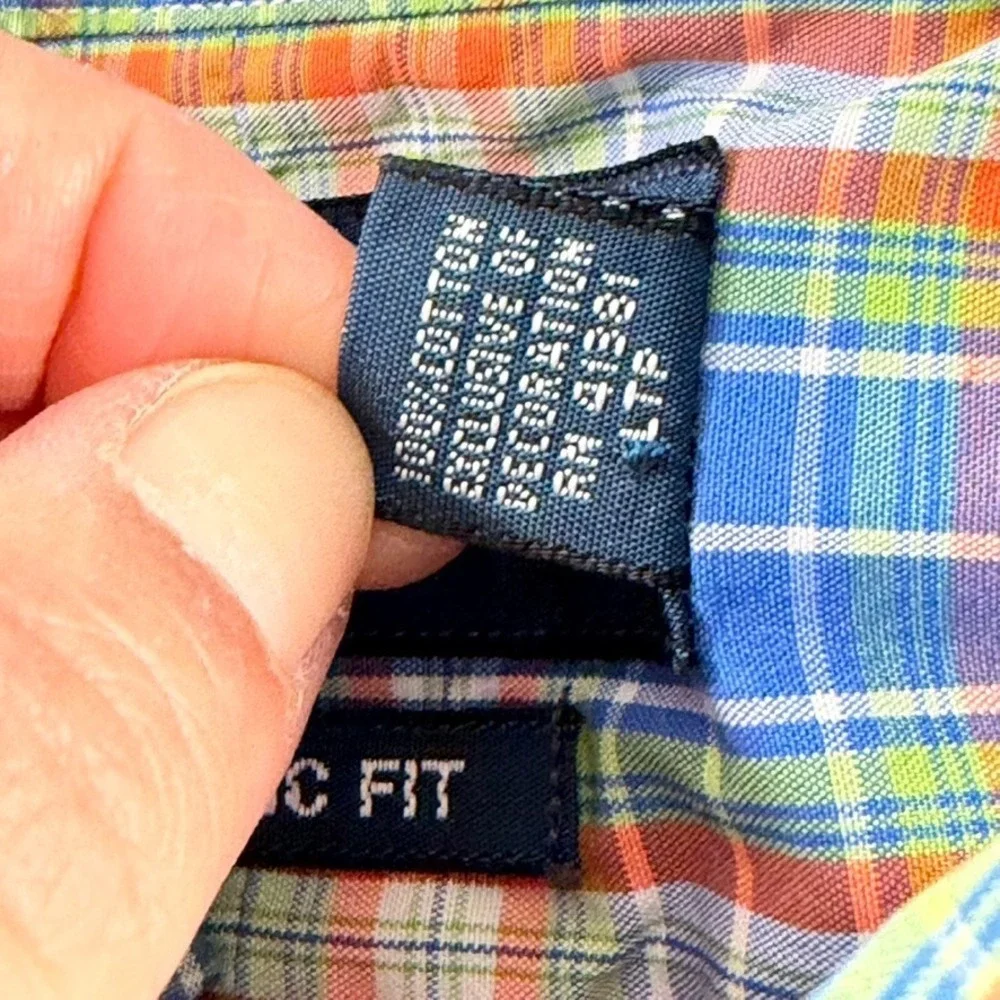 Polo Ralph Lauren Oxford Classic Fit Shirt in Multi Plaid Men Large 16.5 32/33
